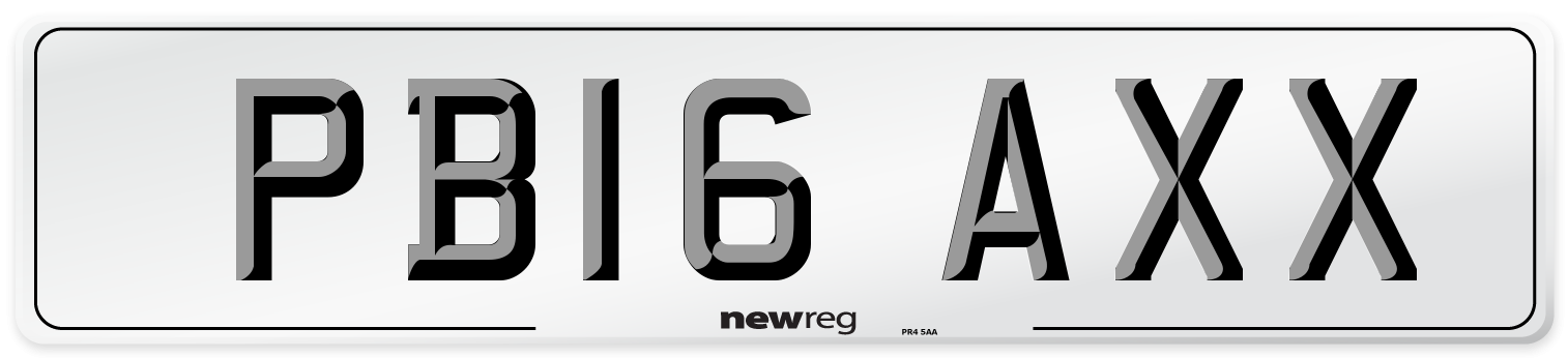 PB16 AXX Number Plate from New Reg